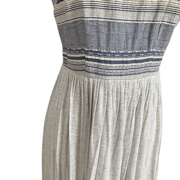 Anthropologie Dolan Left Coast Blue-Gray Embroidered High-Low Dress Size S Boho - Picture 5 of 15